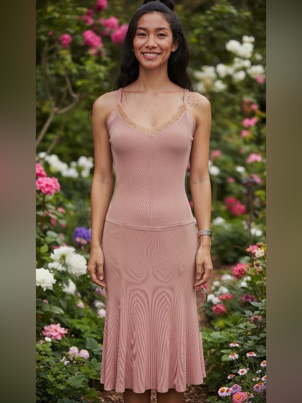 SzM Victoria’s Secret, pink knit dress.